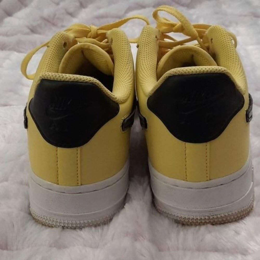 Nike Air Force 1 Yellow Neon Removable Swish Low Top Mens Sneakers Size 8.5 - Picture 6 of 16